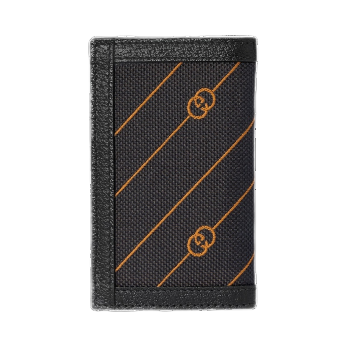 구찌 인터로킹 G 롱 카드 케이스 블랙 오렌지 패브릭(Gucci Interlocking G Long Card Case Black Orange Fabric) - 3