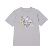 The Museum Visitor Party Glitter Logo T-Shirts Light Grey