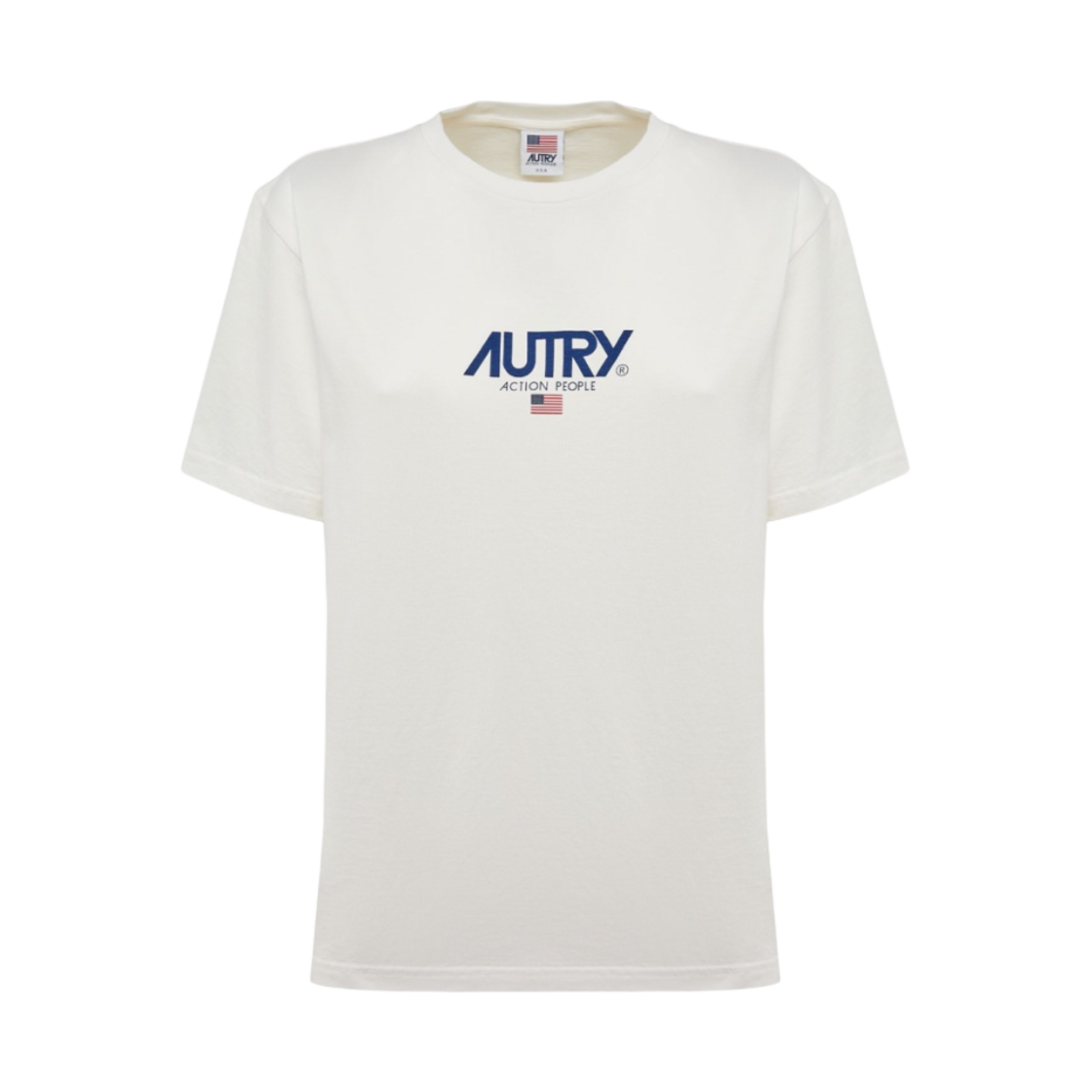 (W) 오트리 아이코닉 로고 크루넥 티셔츠 화이트((W) Autry Iconic Logo Crew Neck T-Shirt White)