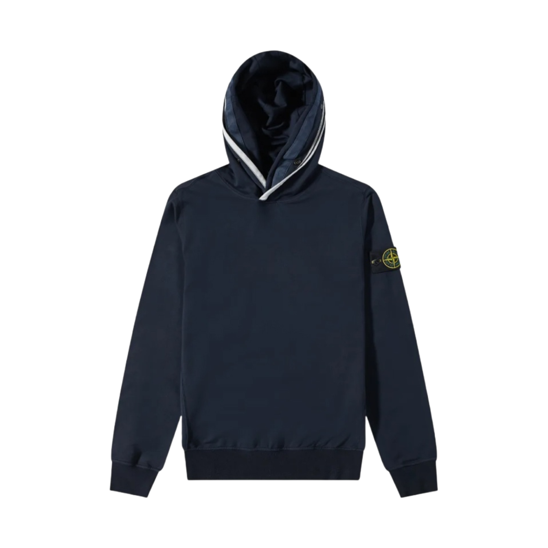 761562852-V0020 Stone Island 62852 Garment Dyed Cotton Stretch Fleece Hooded Sweatshirt Navy - 22SS