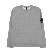 Chrome Hearts Cross Leather Patch Sweatshirt Grey