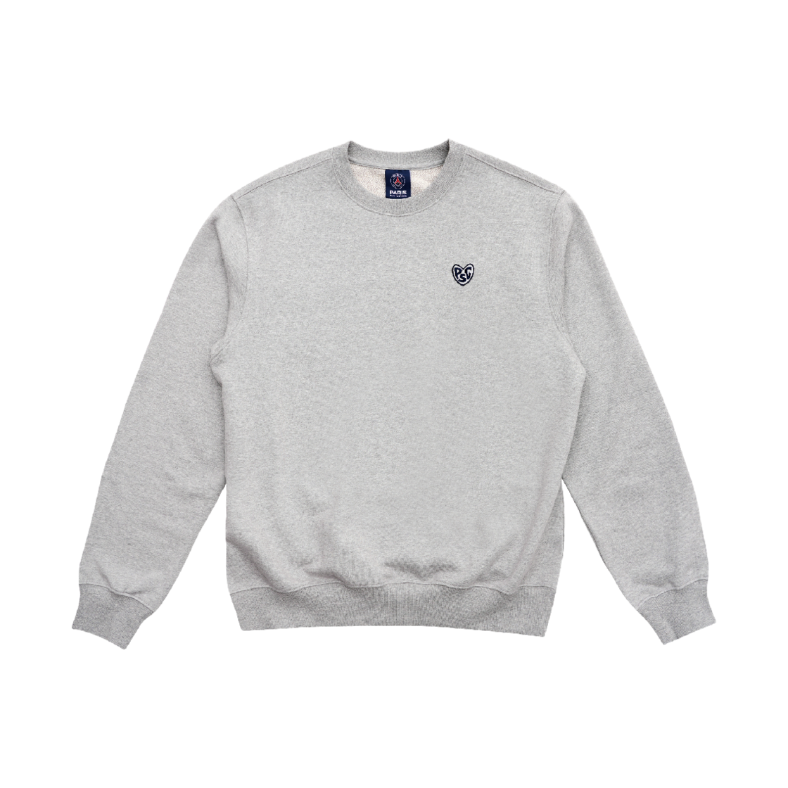 오버더피치 파리 생제르망 스몰 하트 로고 스웻셔츠 그레이(Over The Pitch PSG small heart logosweat shirts)