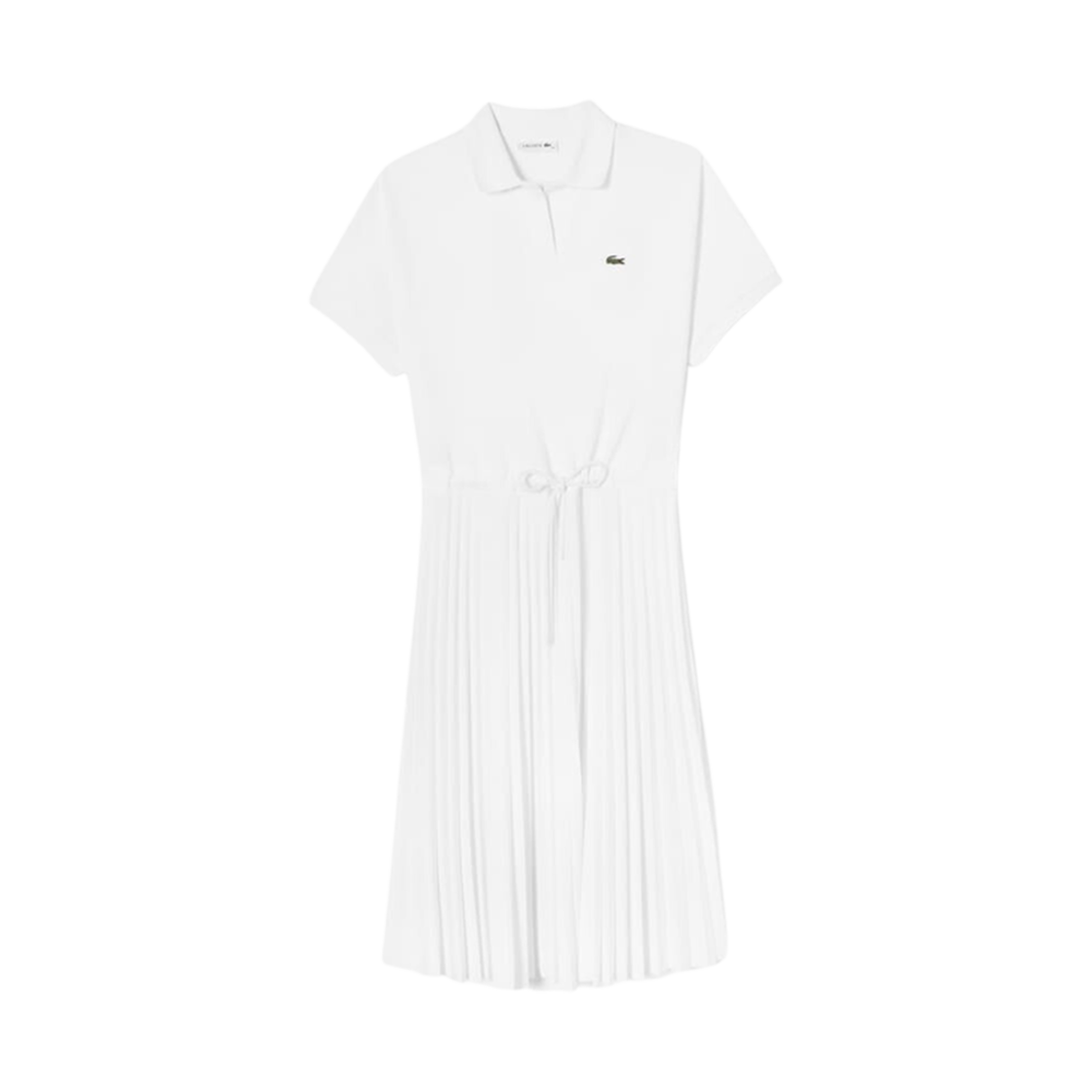 (W) 라코스테 플리츠 폴로 드레스 화이트((W) Lacoste Pleats Polo Dress White) - 1