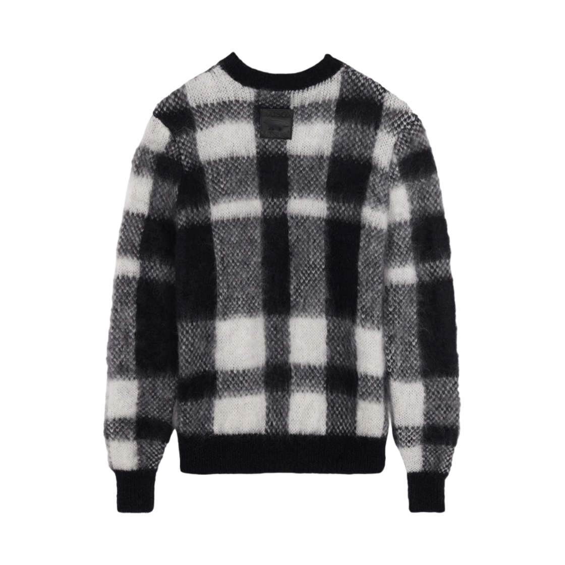 메종 키츠네 브러쉬드 모헤어 체크 풀오버 니트 블랙 화이트 체크(Maison Kitsune Brushed Mohair Check Pullover Knit Black White Check) - 2