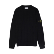 Stone Island 526C4 Light Wool Crewneck Knit Black - 20FW