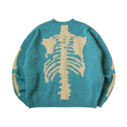 Kapital 5G Wool Bone Crewneck Sweater Saxophone