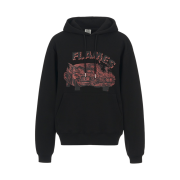 Thevinylhouse Flames Car Hoodie Black