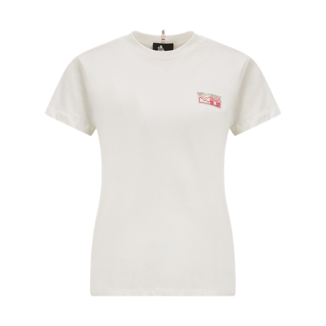 I2-098-8C00006-8390T-034 (W) Moncler Mountain Logo T-Shirt White - 23FW