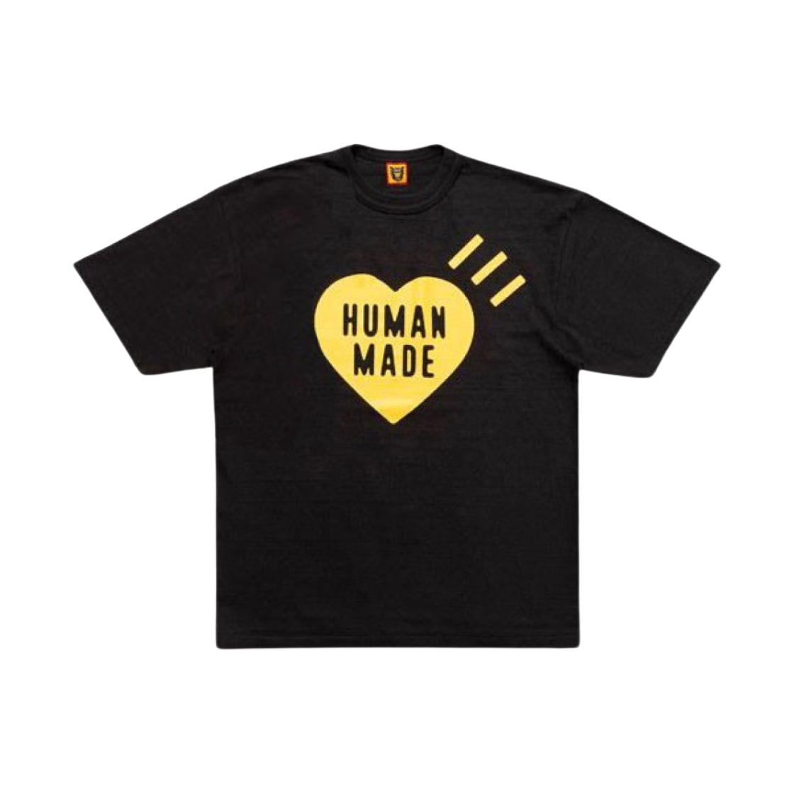 휴먼 메이드 하트 티셔츠 블랙 옐로우 - 신사이바시 파르코 스토어 한정