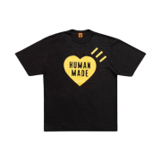 Human Made Heart T-Shirt Black Yellow - Shinsaibashi Parco Store Exclusive