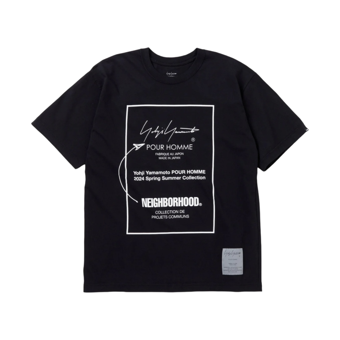 232PCYYN-ST01S Neighborhood x Yohji Yamamoto SS T-Shirt-1 Black
