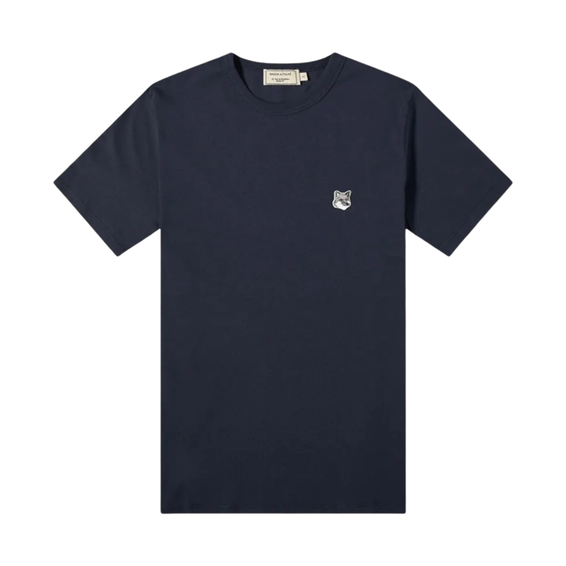 메종 키츠네 그레이 폭스 헤드 패치 클래식 티셔츠 네이비(Maison Kitsune Grey Fox Head Patch Classic T-Shirt Navy)
