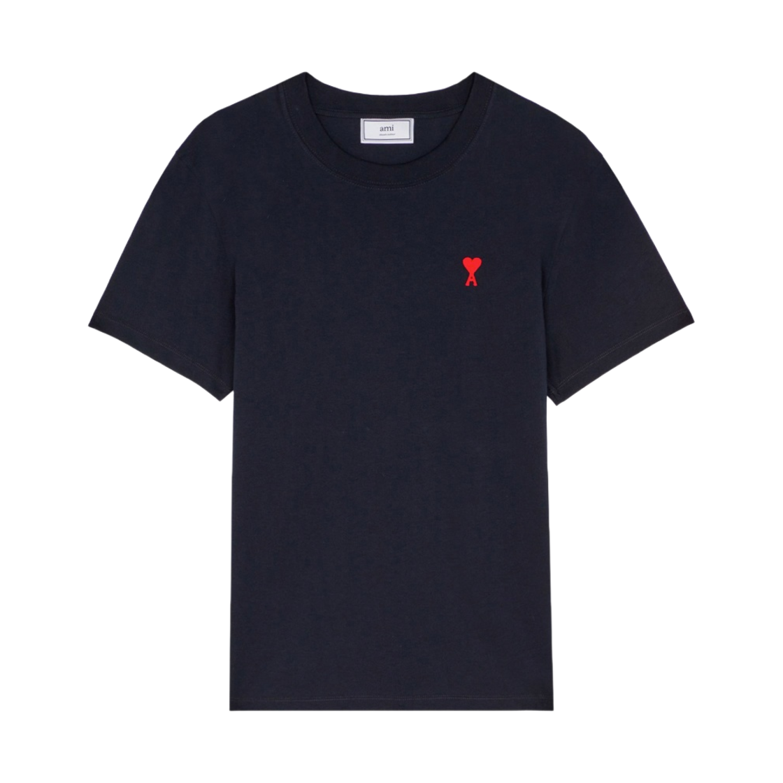 아미 스몰 하트 로고 티셔츠 네이비 마린 - 21FW