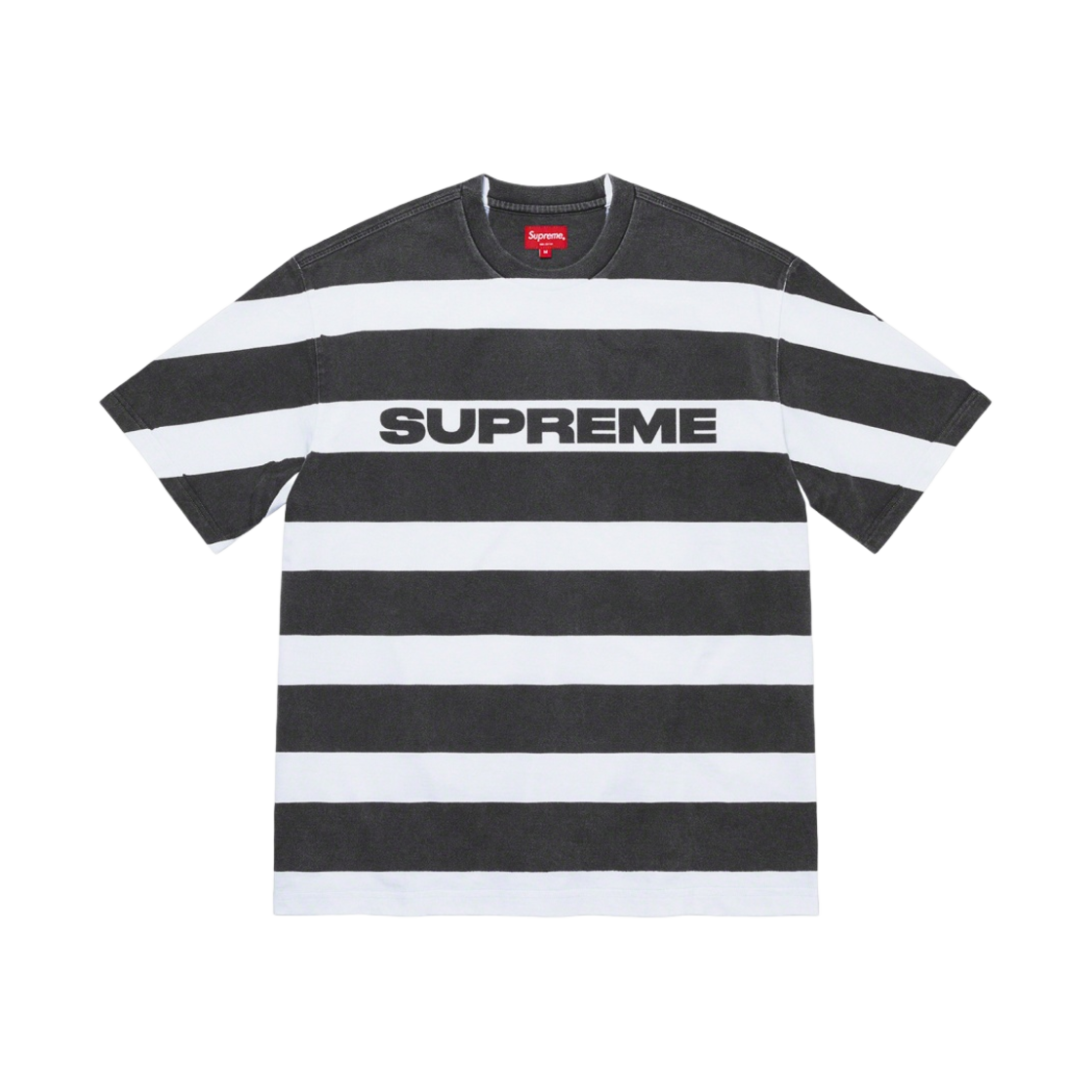 슈프림 프린티드 스트라이프 숏슬리브 탑 블랙 - 21SS(Supreme Printed Stripe S/S Top Black - 21SS) - 1