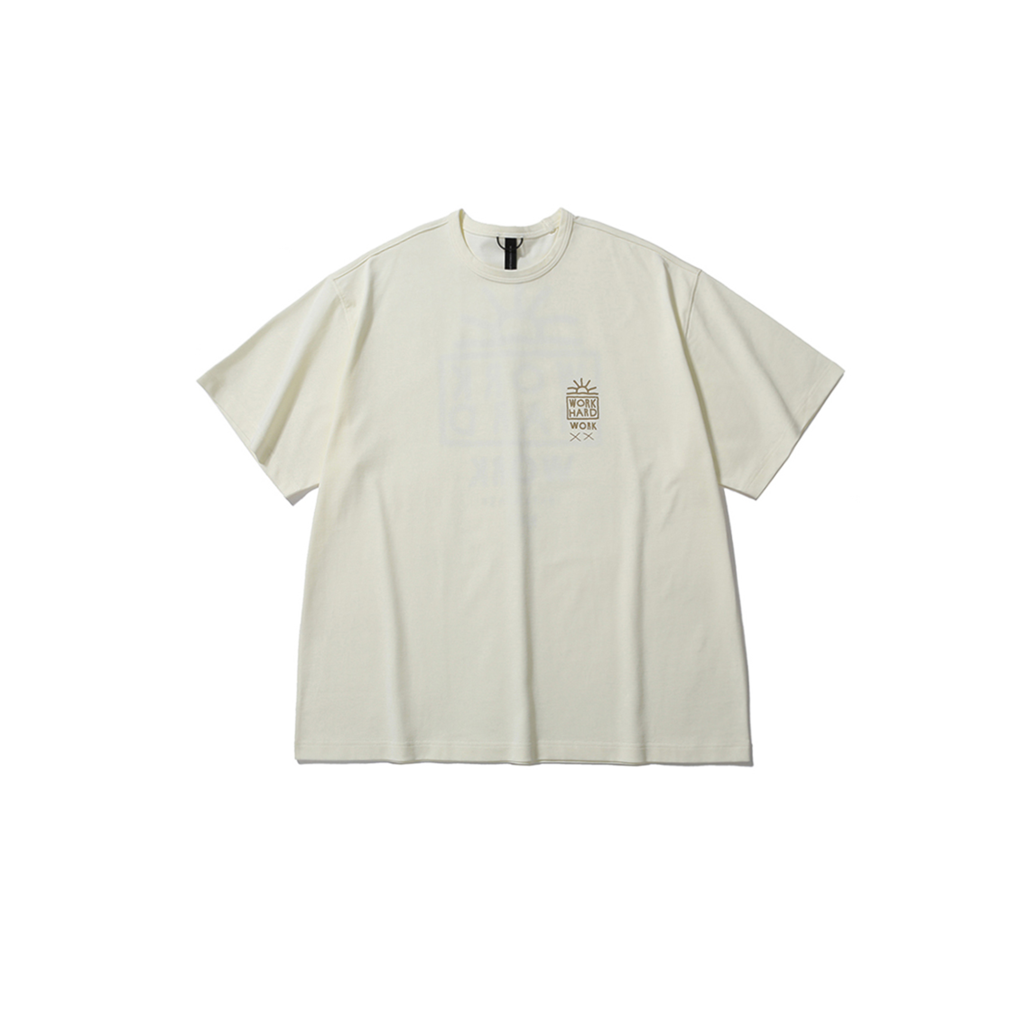 모이프 x 이나피스퀘어 워크 하드 H/S 티 오프화이트(moif x inapsquare Work Hard H/S Tee Off White)