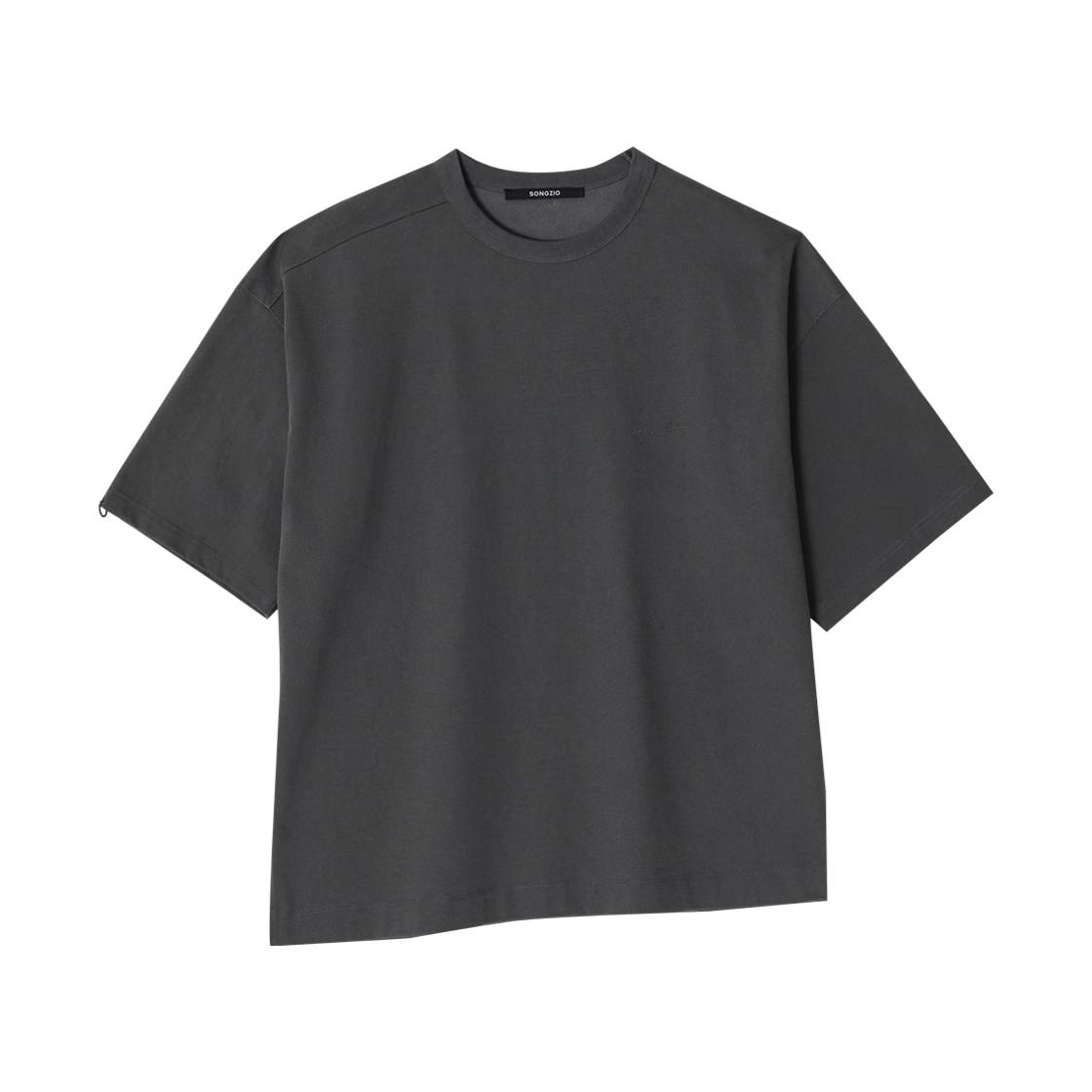 송지오 컬렉션 바이어스 컷 오토그래프 티셔츠 그레이