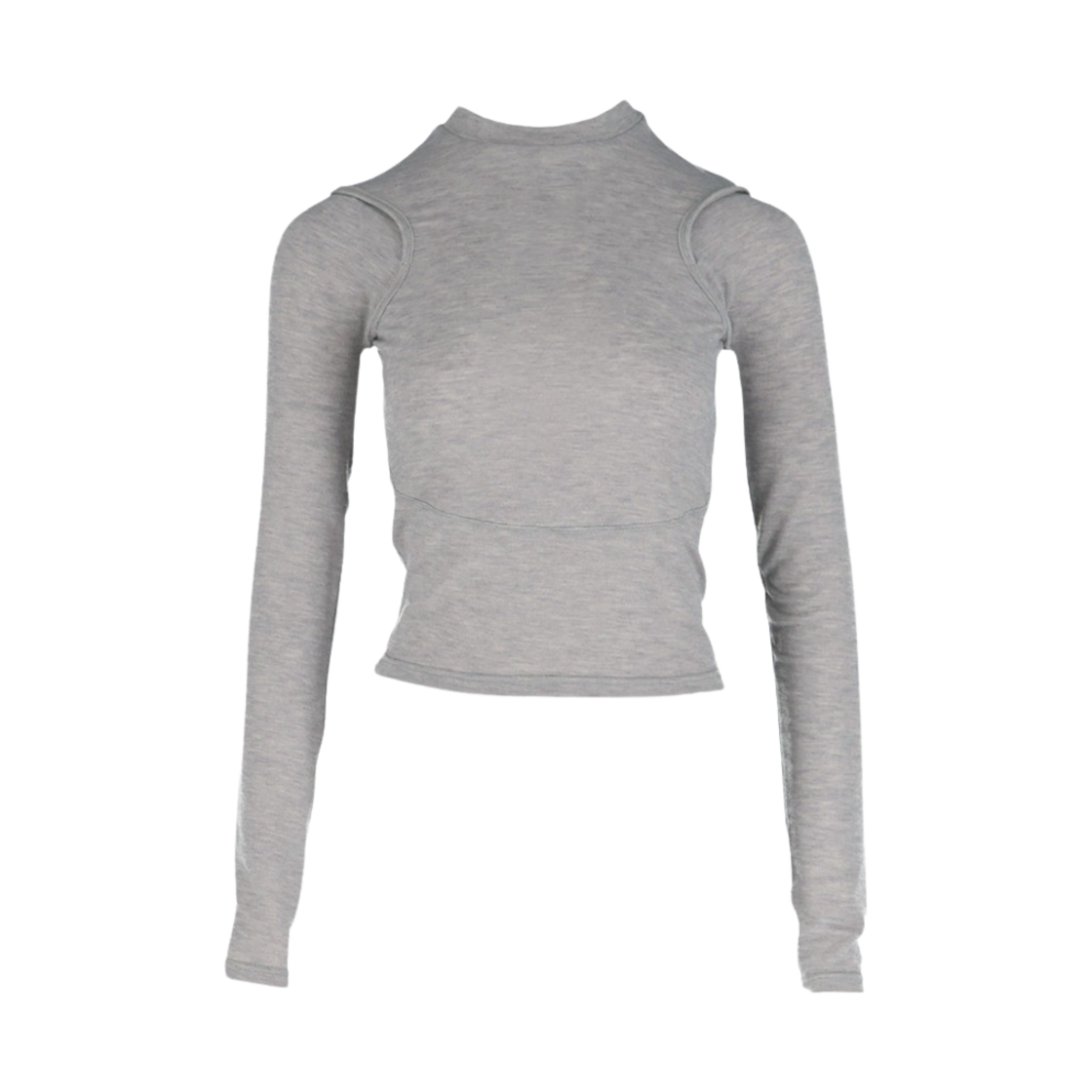 쿄 우먼 웨이비 라인 티셔츠 그레이쉬