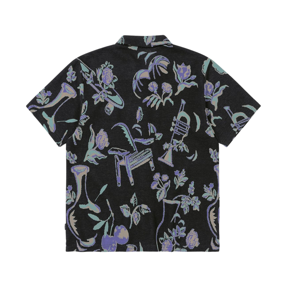 디스이즈네버댓 오브젝트 자카드 버튼 업 탑 블랙(Thisisneverthat Object Jacquard Button Up Top Black) - 2