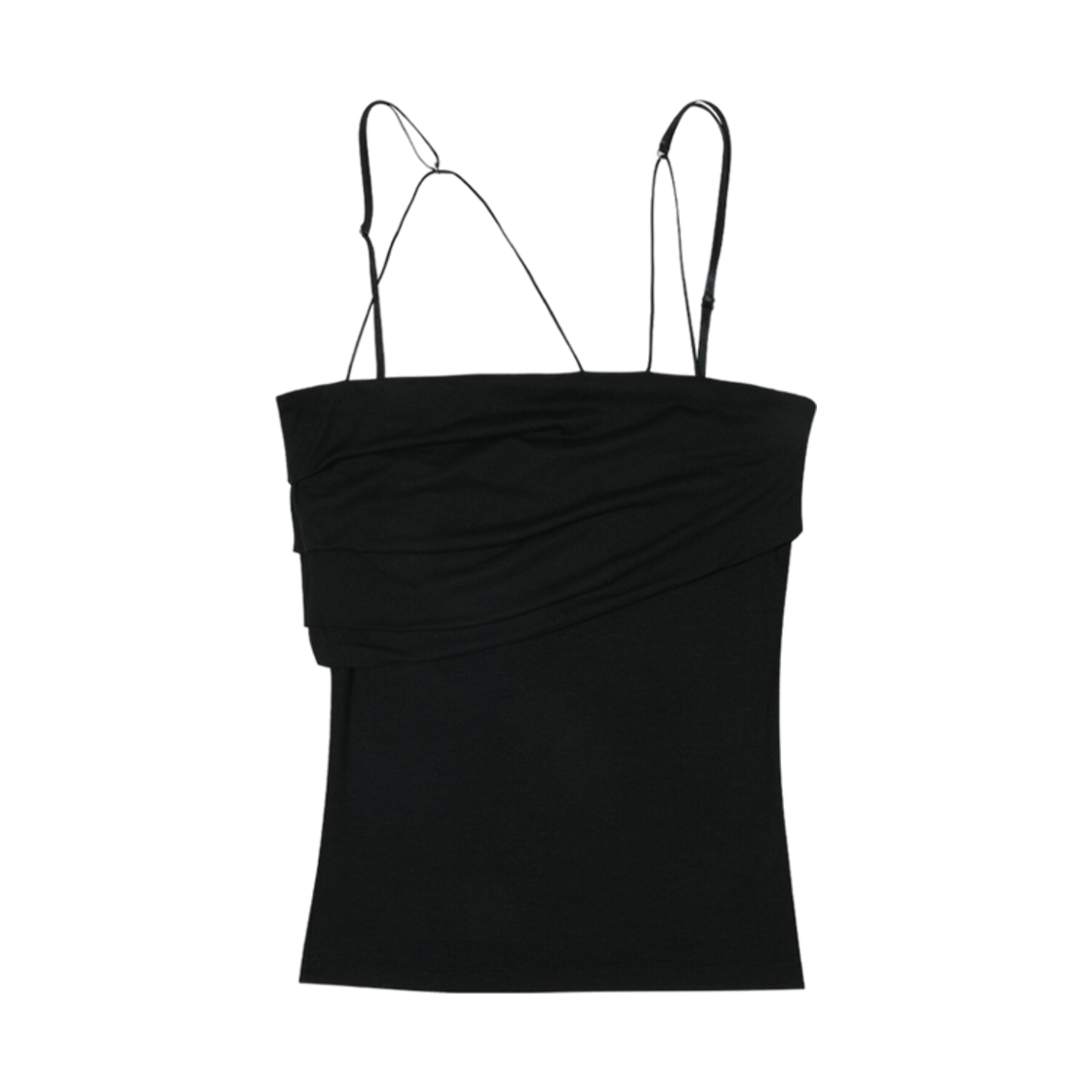(W) 보헤미안 서울 폴디드 슬리브리스 탑 블랙((W) Bohemian Seoul Folded Sleeveless Top Black) - 1