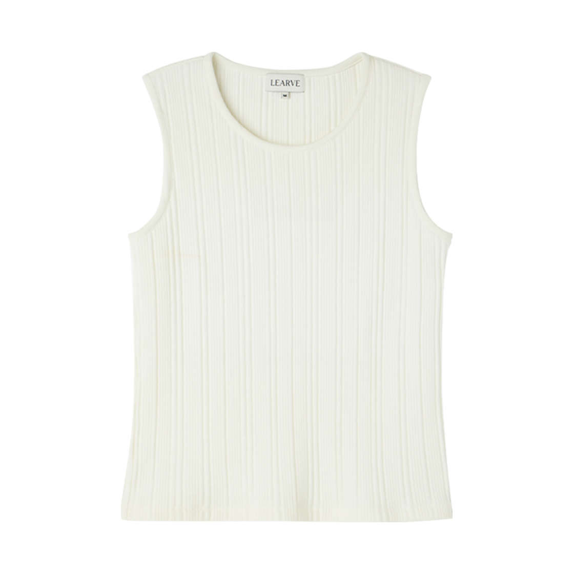 LE7SIN13-WT LEARVE Lucent Asymmetrical Golji Sleeveless White