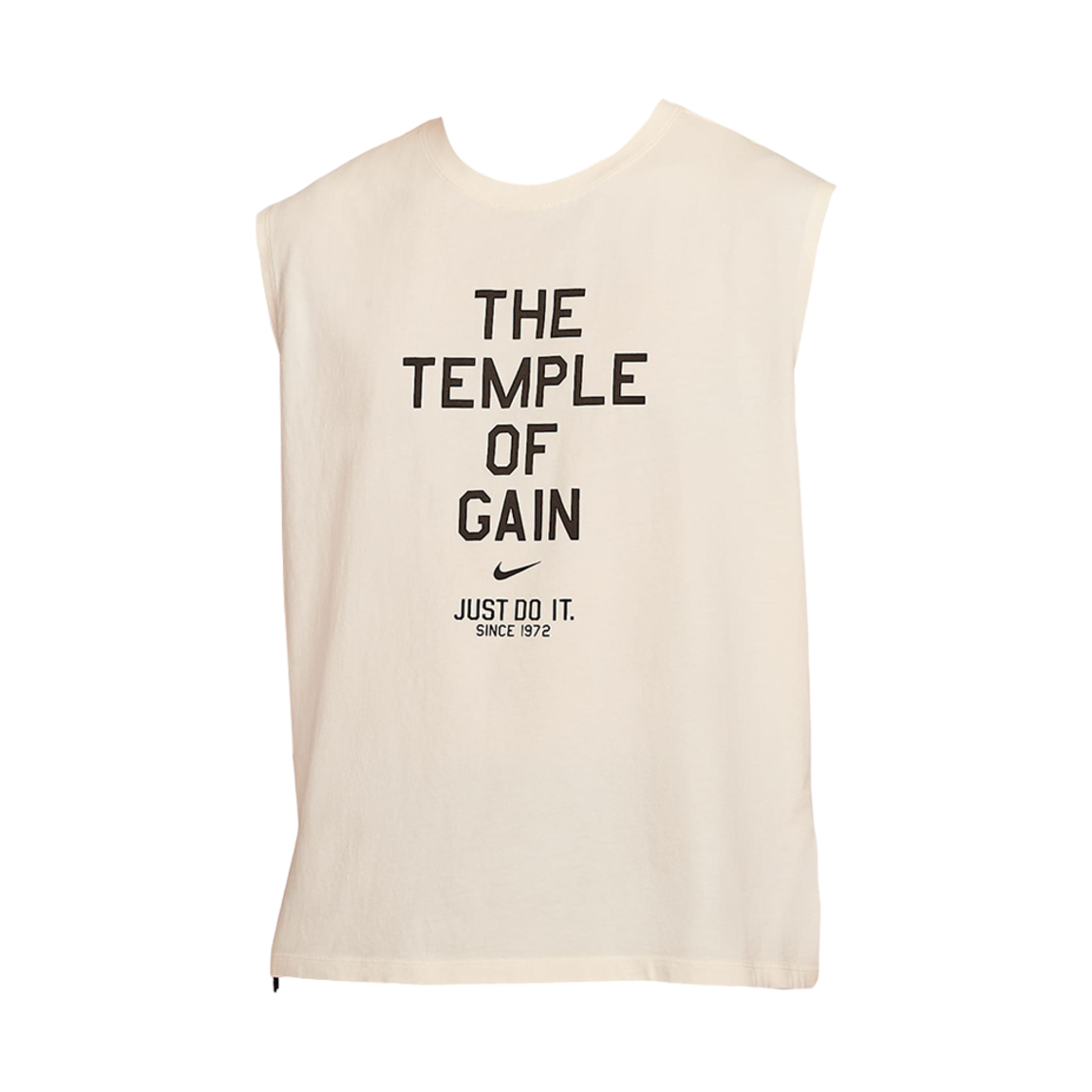 나이키 슬리브리스 티셔츠 페일 아이보리 - 아시아(Nike Sleeveless T-Shirt Pale Ivory - Asia)