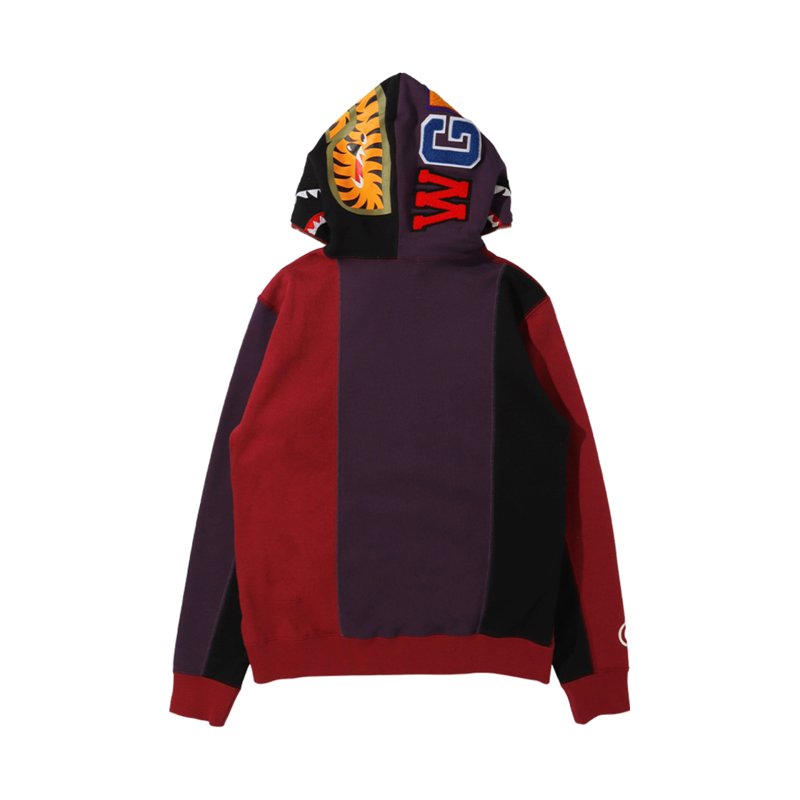 (W) 베이프 도킹 샤크 풀 집 후드 블랙((W) BAPE Docking Shark Full Zip Hoodie Black) - 4