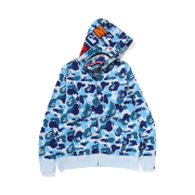 BAPE ABC Camo Crystal Stone Shark Full Zip Hoodie Blue