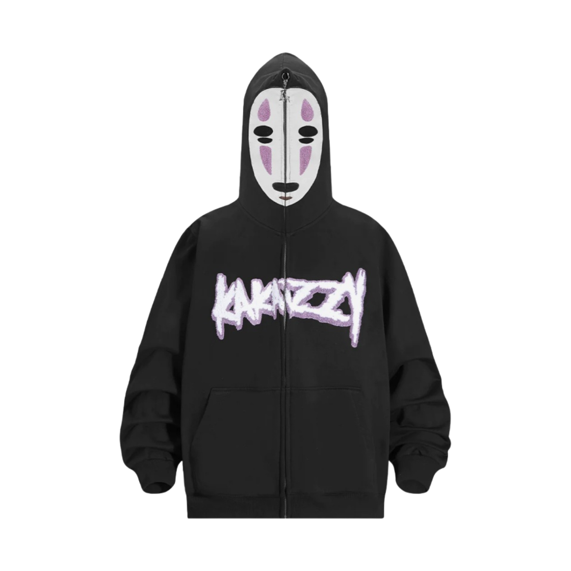 카카지 풀 집 후드 가오나시 블랙(Kakazzy Full Zip Hoodie No Face Black)