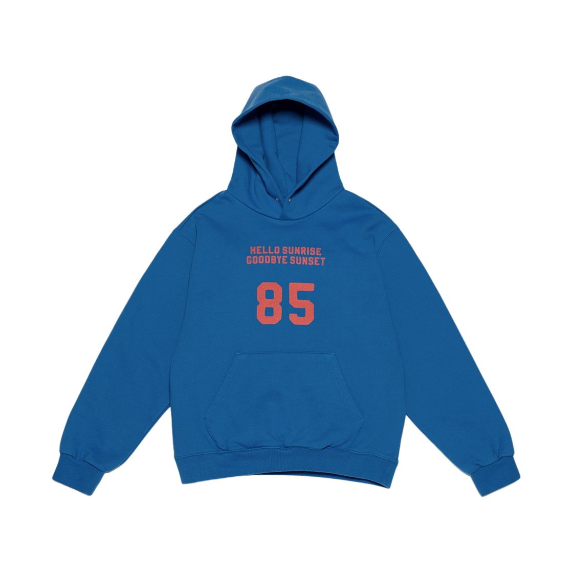 헬로선라이즈 타이포 로고 후디 블루