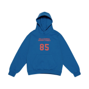 Hello Sunrise Typo Logo Hoodie Blue