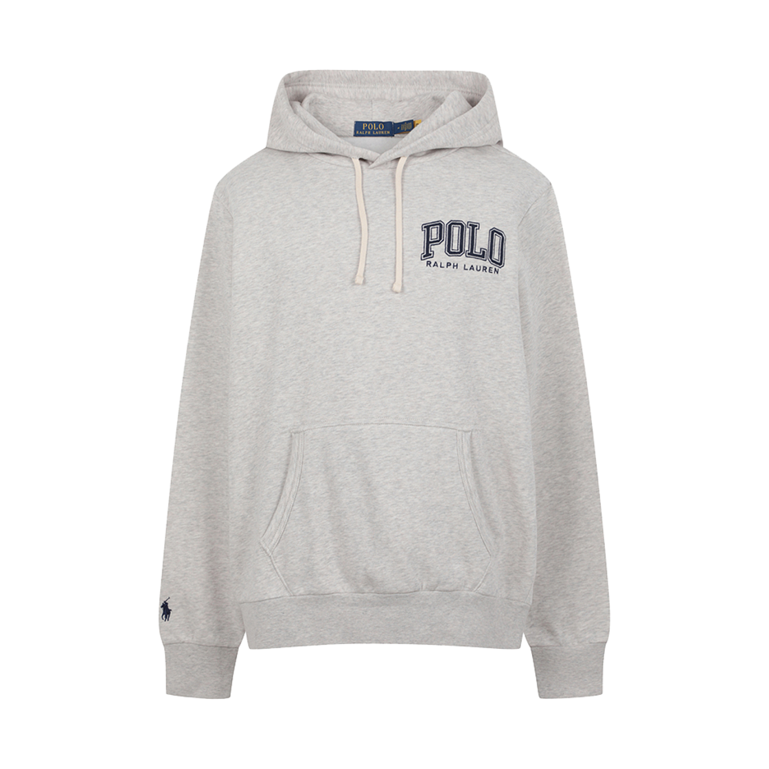 [30%적립] 폴로 랄프 로렌 로고 플리스 후디 그레이 - 24FW