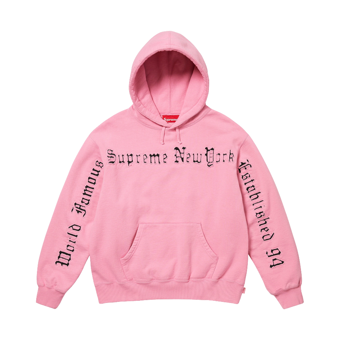 - Supreme Contrast Cutout Hooded Sweatshirt Pink - 25SS