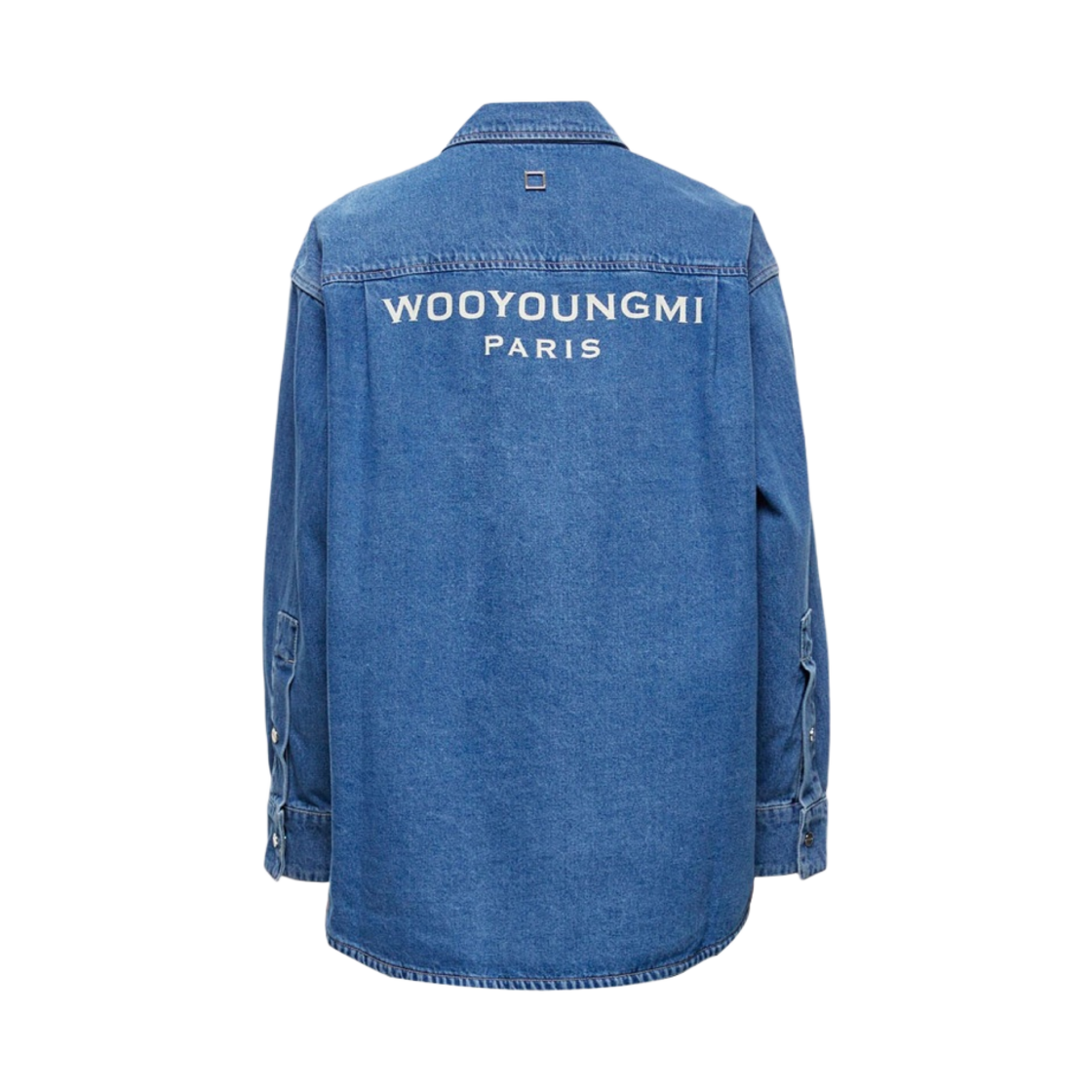 (W) 우영미 데님 백로고 셔츠 블루 - 23FW