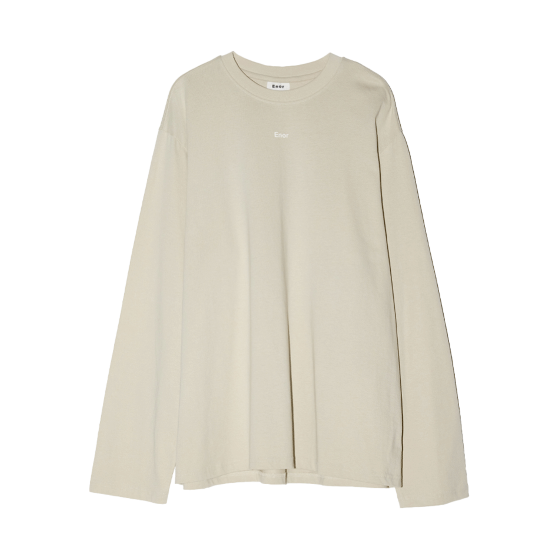 엔오르 우먼 베이직 엔오르 로고 슬리브 티셔츠 베이지(Enor Women Basic Enor Logo Sleeve T Shirt Beige)