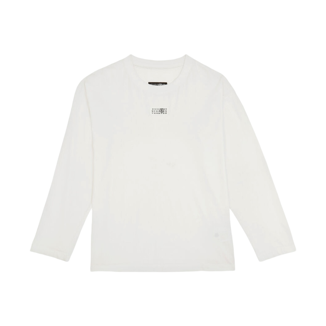 MM6 메종 마르지엘라 뉴메릭 시그니쳐 롱슬리브 티셔츠 화이트(MM6 Maison Margiela Numeric Signature Long Sleeve T-Shirt White) - 1