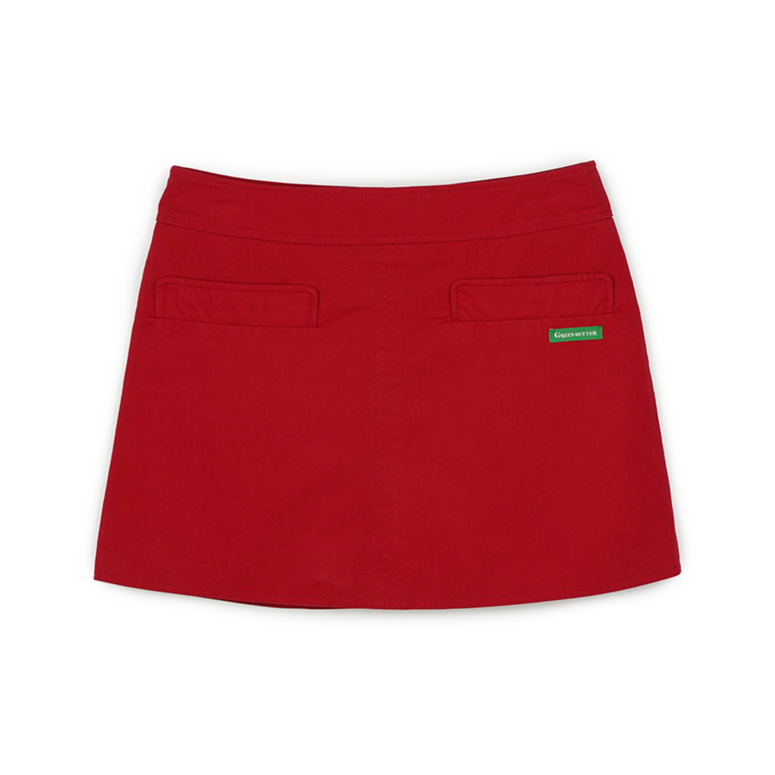그린버터 코튼 미니 스커트 레드(Greenbutter Cotton Mini Skirt Red)