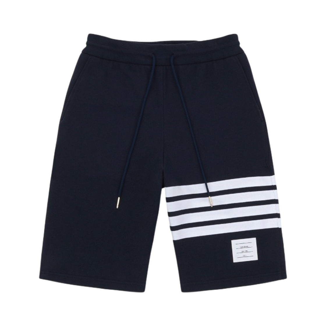 MJQ012H-00535-461 Thom Browne Cotton LoopBack Knit Engineered 4-Bar Sweatshorts Navy