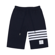 Thom Browne Cotton LoopBack Knit Engineered 4-Bar Sweatshorts Navy