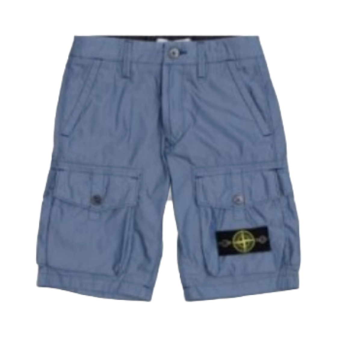 7816L0301-V0027 (Kids) Stone Island L0301 Wappen Logo Patch Cotton Shorts Royal Blue - 23SS