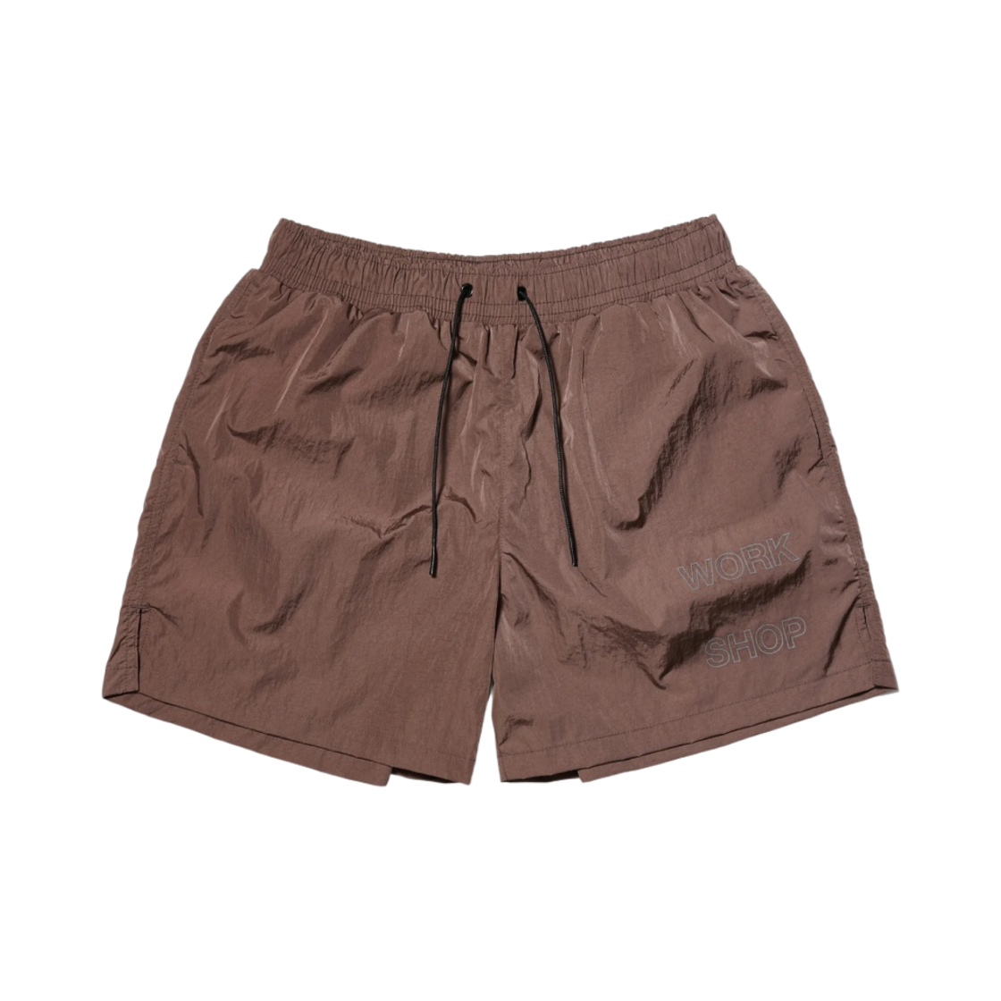 WS2244ROB Our Legacy Work Shop Nylon Taffeta Running Shorts Oak Brown