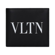 Valentino Logo Bi-Fold Wallet Black