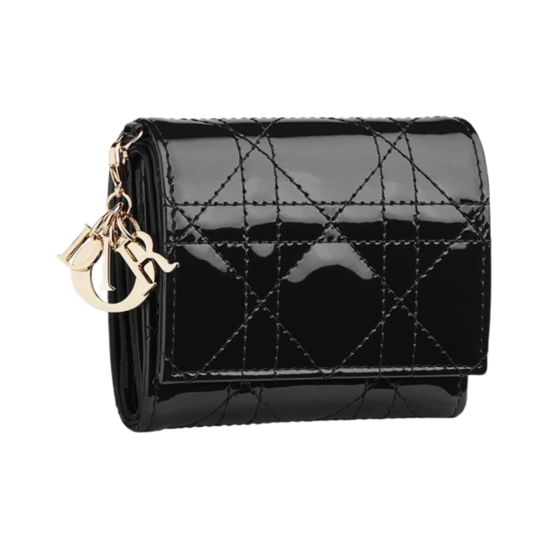 디올 레이디 로터스 지갑 페이턴트 까나쥬 카프스킨 블랙(Dior Lady Lotus Wallet Patent Cannage Calfskin Black) - 2