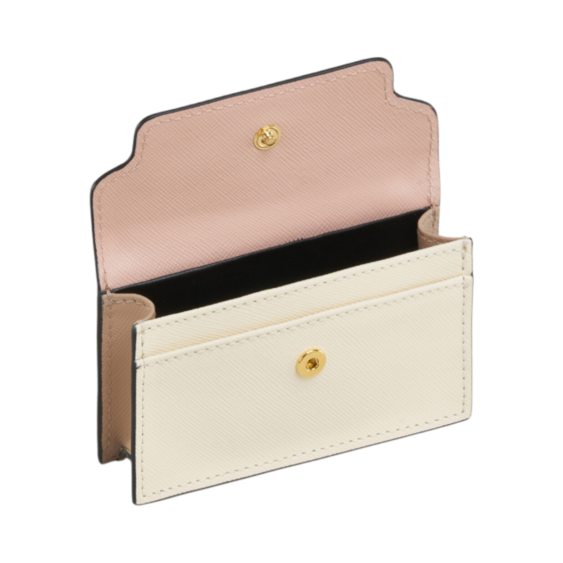 마르니 사피아노 비즈니스 카드 케이스 카멜리아 토크(Marni Saffiano Business Card Case Camellia Talc) - 2