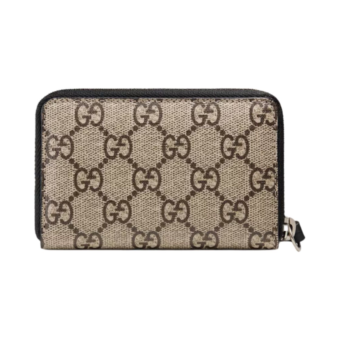 구찌 타이거 프린트 GG 슈프림 캔버스 지퍼 카드 케이스 베이지 에보니(Gucci Tiger Print GG Supreme Canvas Zip Card Case Beige Ebony) - 3