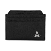 Vivienne Westwood Grain Leather Slim Card Holder Black