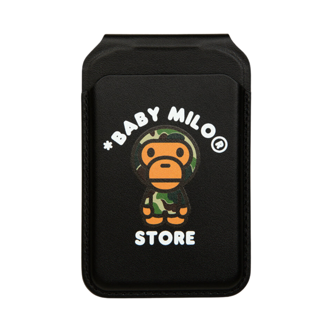 베이프 베이비 마일로 맥세이프 카드 홀더 블랙(BAPE Baby Milo MagSafe Card Holder Black)