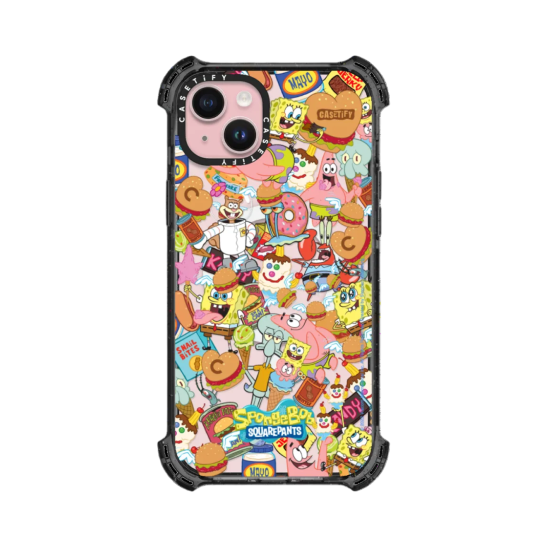 케이스티파이 스폰지밥 피크닉 점블 바운스 케이스 블랙(Casetify SpongeBob Picnic Jumble Bounce Case Black) - 4