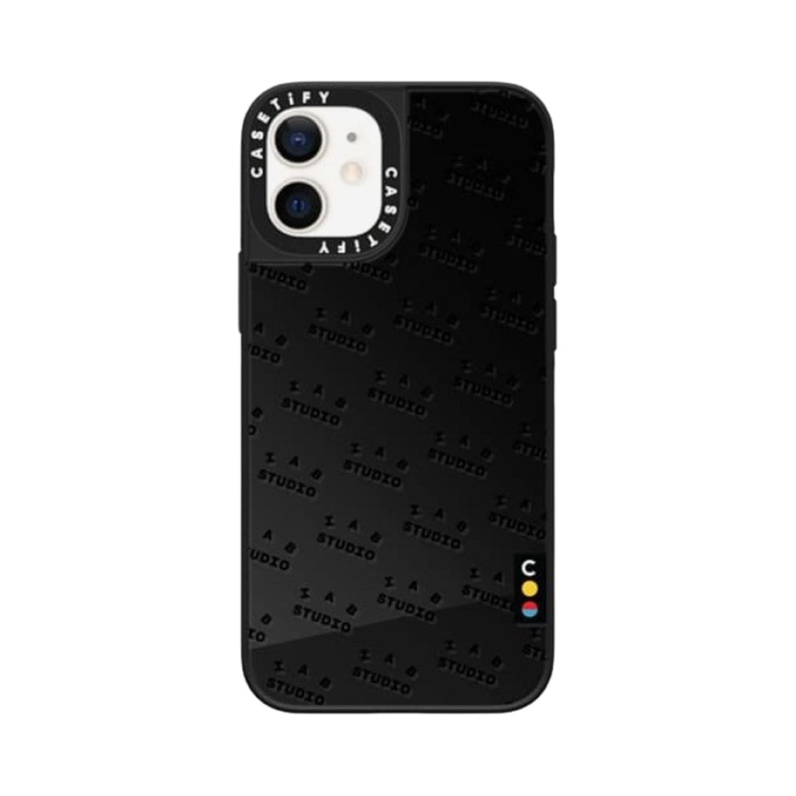케이스티파이 x 아이앱 스튜디오 아이폰 블랙 모노그램 로고 맥세이프 미러 케이스 블랙(Casetify x IAB Studio iPhone Black Monogram Logo MagSafe Mirror Case Black) - 4