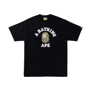 Bape Sand Camo College T-Shirt Black Beige