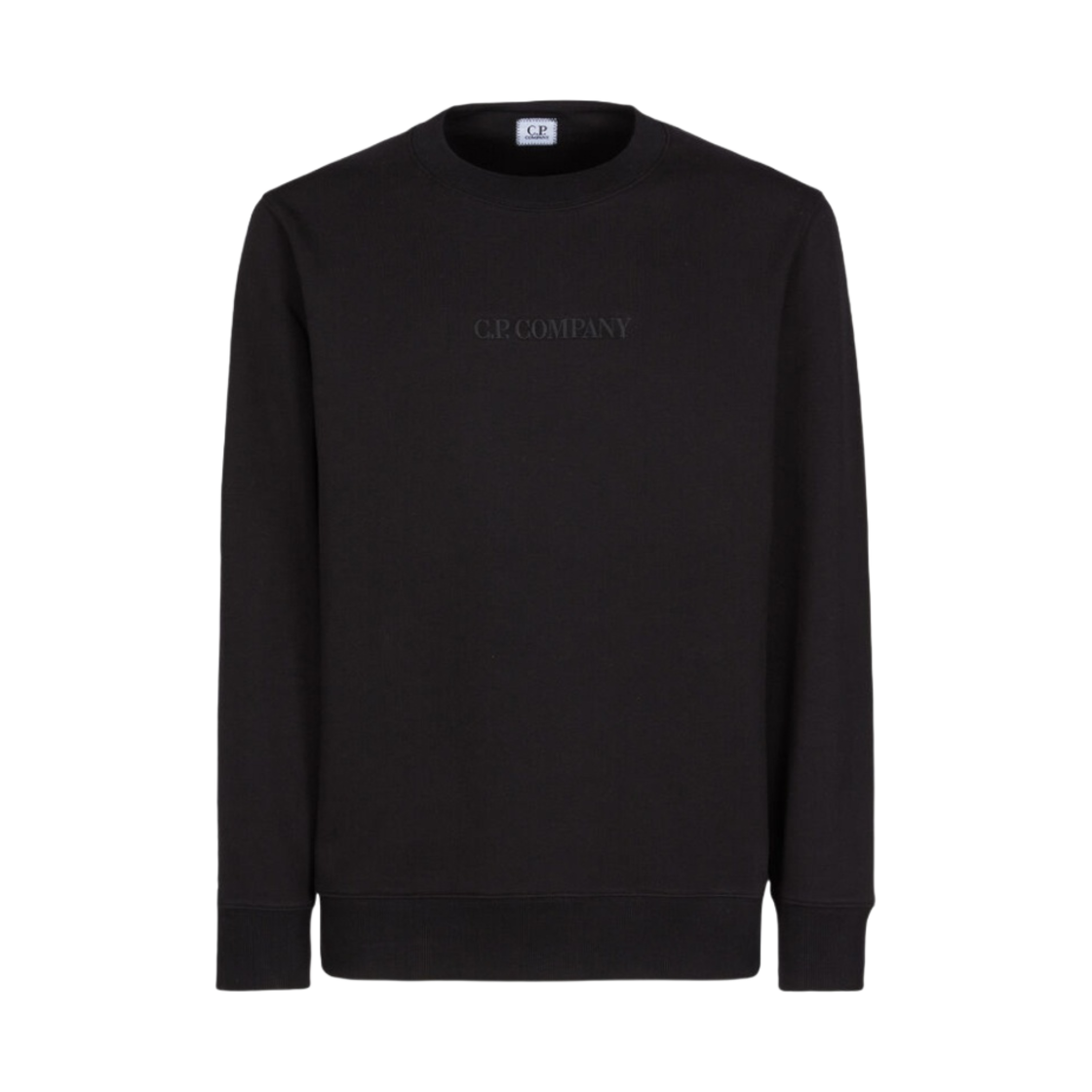 14CMSS085A005086W999 C.P. Company Diagonal Raised Fleece Logo Sweatshirt Black - 23SS